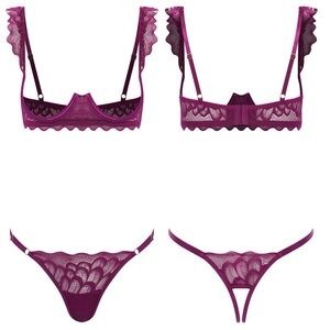 Elegant Purple Lace Women's Intimate